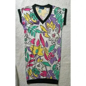 Jonathan Cass vintage 80s bubble dress W/ geometric print Size Medium
